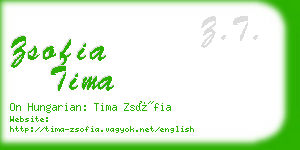 zsofia tima business card